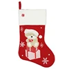 personalized country snowflake beautiful silver solid cheap embroidered 2018 New Design Free sample Christmas Santa Stockings