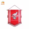 Customize Logo Printing satin exchange Pennant Flag triangle flag