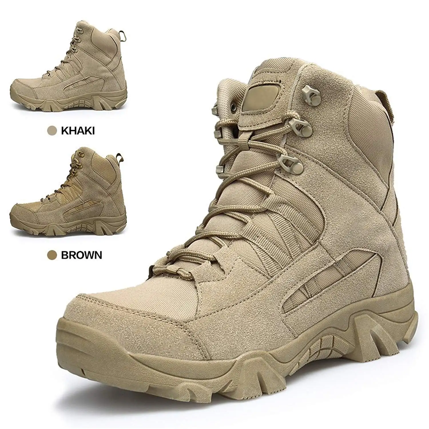 Buy ENLEN&BENNA Men’s Combat Boots Military Coyote Desert Boots ...