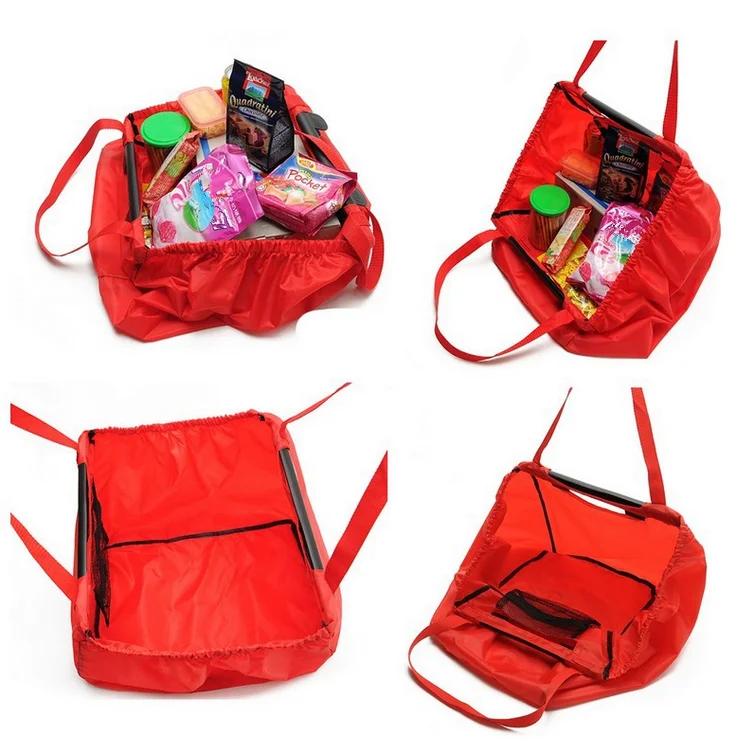 Folding Nylon Ping Cart Bag Bulk Reusable Bags Folding Nylon Ping Cart Bag Bulk Reusable Bags With Compartments