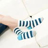 Comfortable cute 100% polyester custom cycling happy stripe men women socks