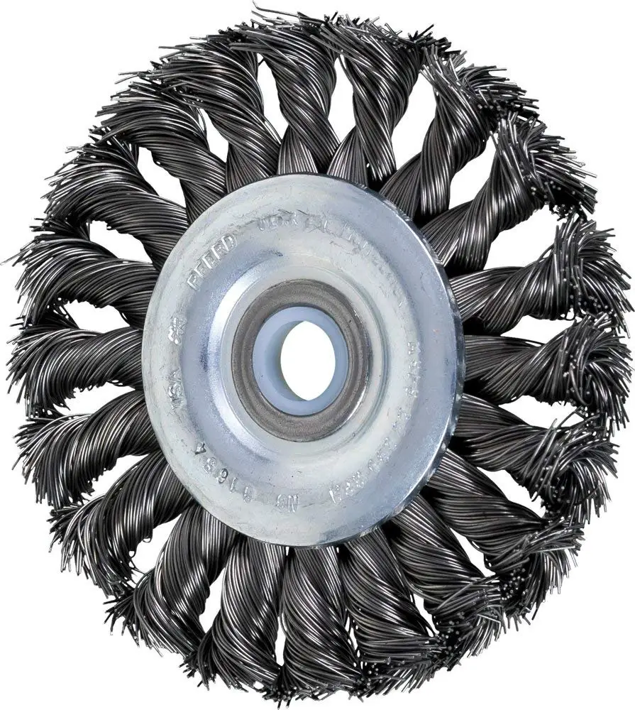 Pack of 5 Steel Wire Straight Wheel ?2/ 1//2 Arbor Hole Diameter-5//8