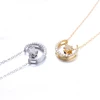 love you to the pentagram moon and back star necklace 925 sterling silver wholesale