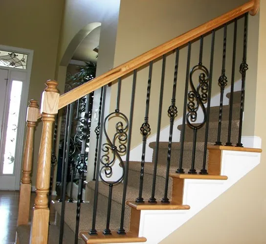 Galvanize Outdoor Wrought Iron Stair Railing Design - Buy Iron Stair 