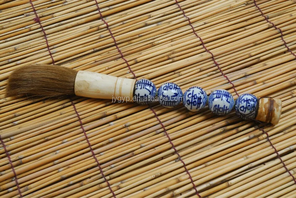 Antique Chinese Writing Brush With Jade Handle Calligraphy Brush Paint
