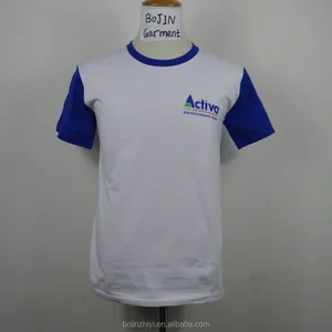 220g warm tshirt with blue printed short sleeve guangzhou bojin garment 220g warm tshirt with blue printed short sleeve guangzhou bojin garment