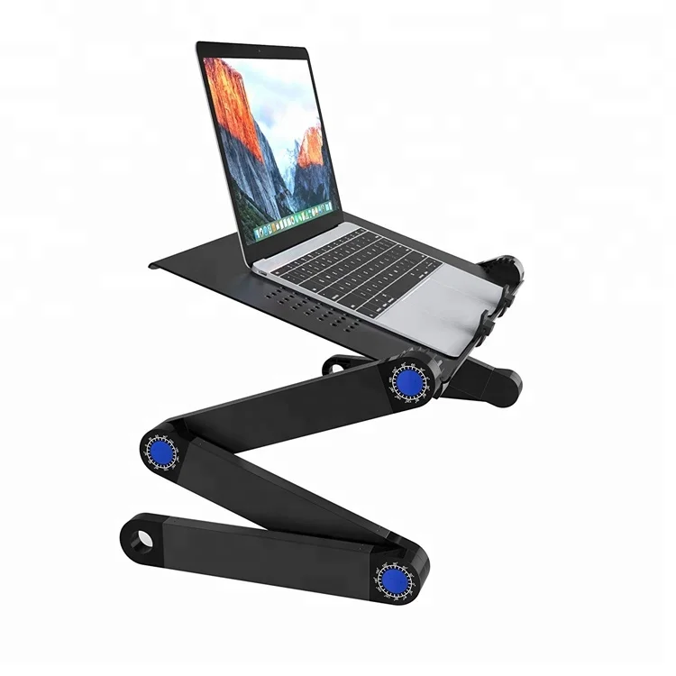 Adjule Laptop Stand Folding Portable Standing Desk Ventilated Aluminum Aluminium Foldable