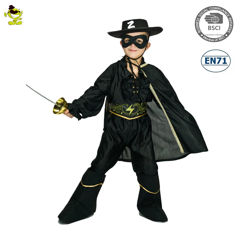 Children's Clothing Kids Halloween Mascot Zorro Cosplay Costume Cape Jacket  Eye Mask Belt Trousers Shoe Cover Hat - AliExpress