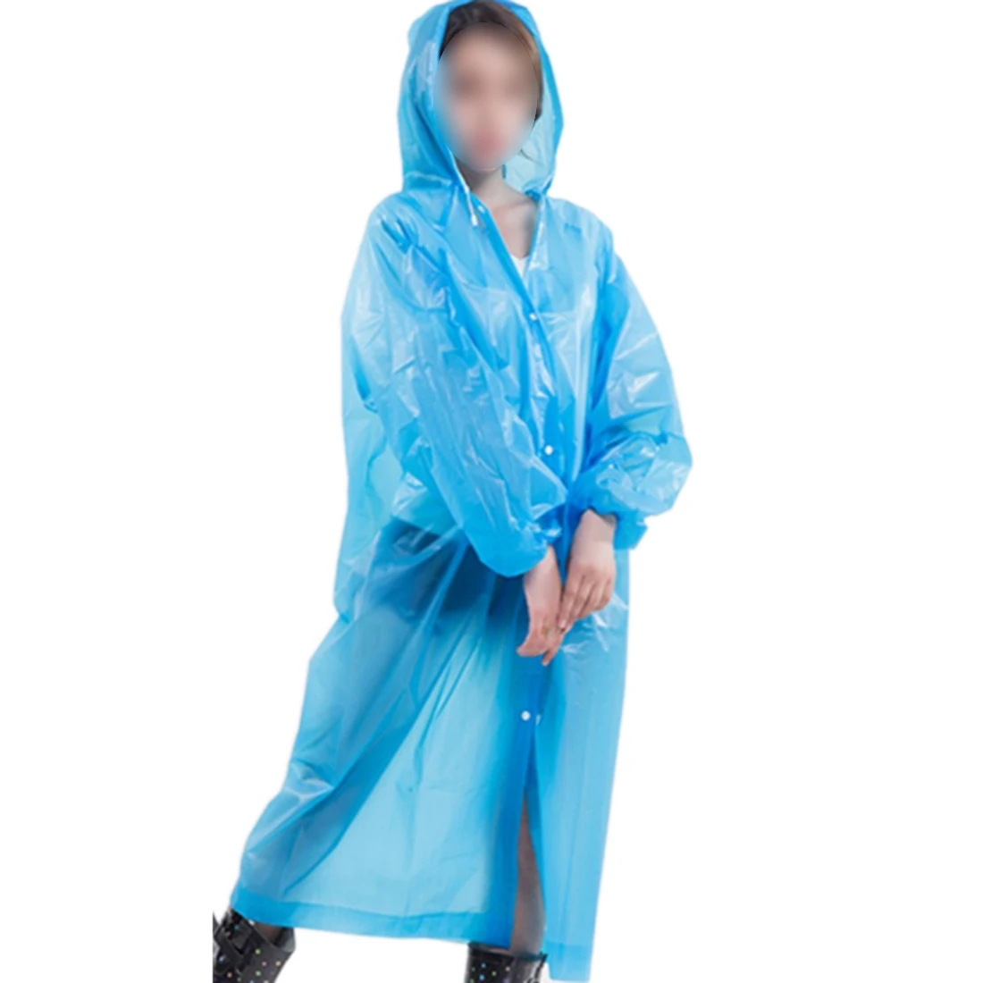 Wholesale Outdoor Travel Disposable Clear Plastic Raincoat With Button ...