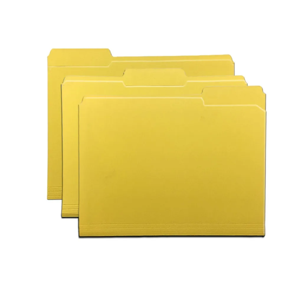 factory direct production manila file folders yellow hardboard