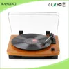 High end retro wooden record player duplicator with ceramic stylus turntable,PC link gramophone