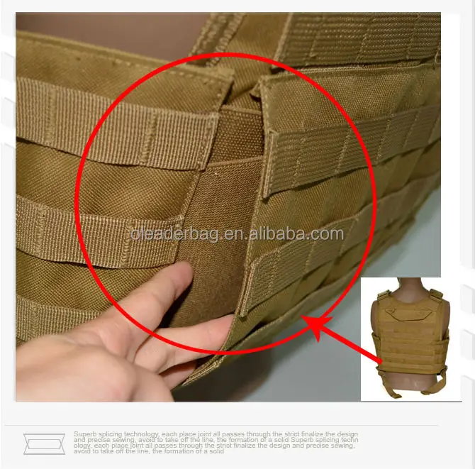 Khaki Molle Chest Rigs Tactical Combat Plate Carrier Vest