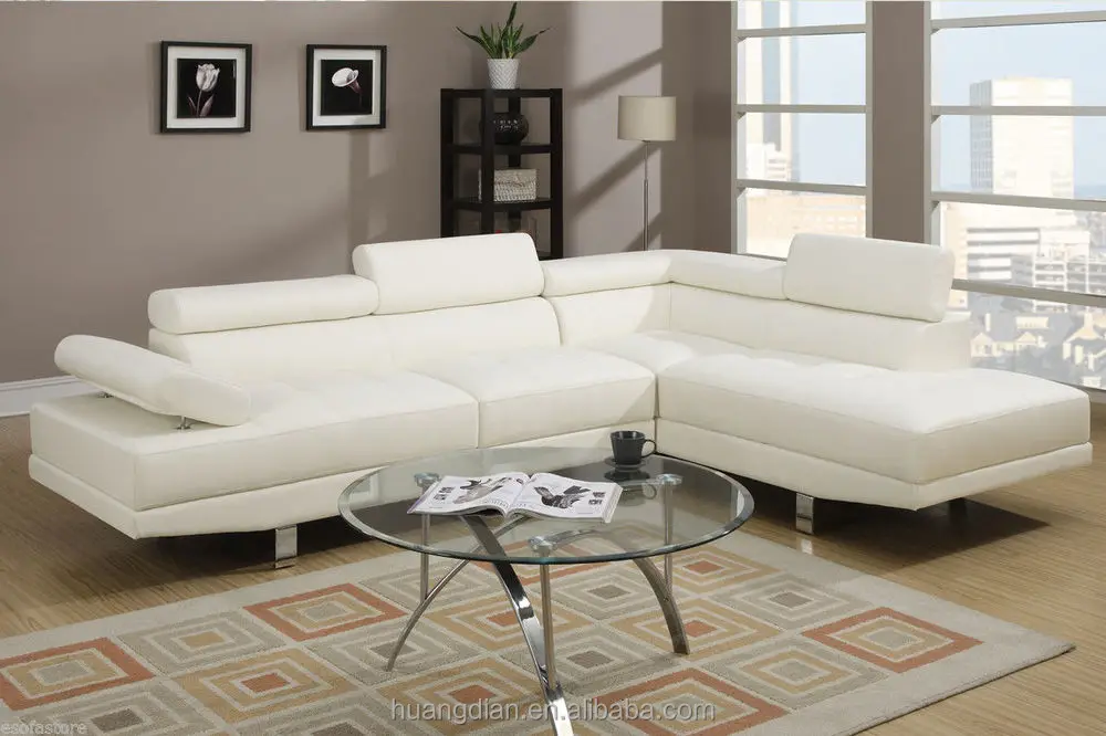 Modern Design White Leather Sofa Set Hotel Lobby Room 
