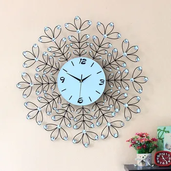 Home Goods Wall Clocks 2015 new home goods gifts living room metal wire art diamond leaf Home Goods Wall Clocks 2015 new home goods gifts living room metal wire art diamond leaf