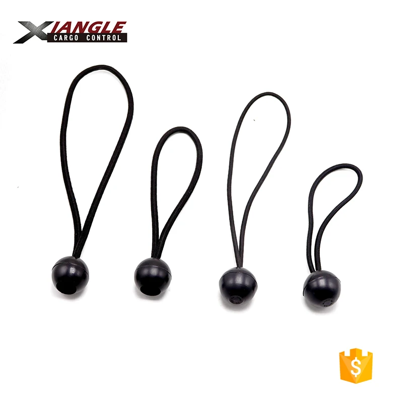 4mm 5mm Diameter 6" Long Plastic Ball Bungee Stretch Elastic Shock Cord