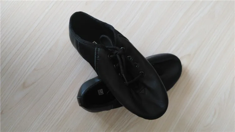 High Quality Professional Custom Logo Split Sole Stretch Leather Jazz Dance Shoes