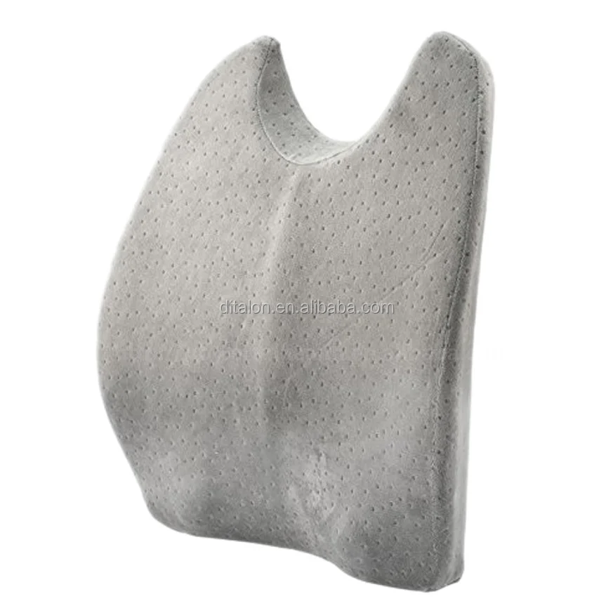 Memory foam W/gel lumbar pillow for back pain and posture support back pain relief cushion