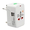 Universal Charger Worldwide Compatible Adapter Plug with 2 USB Ports