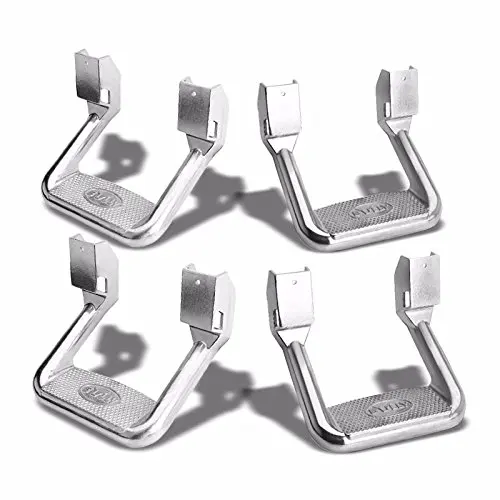 4x Bully AS-600 Silver Universal Aluminum Side Step Mount Bar for Truck/SUV/Pickup
