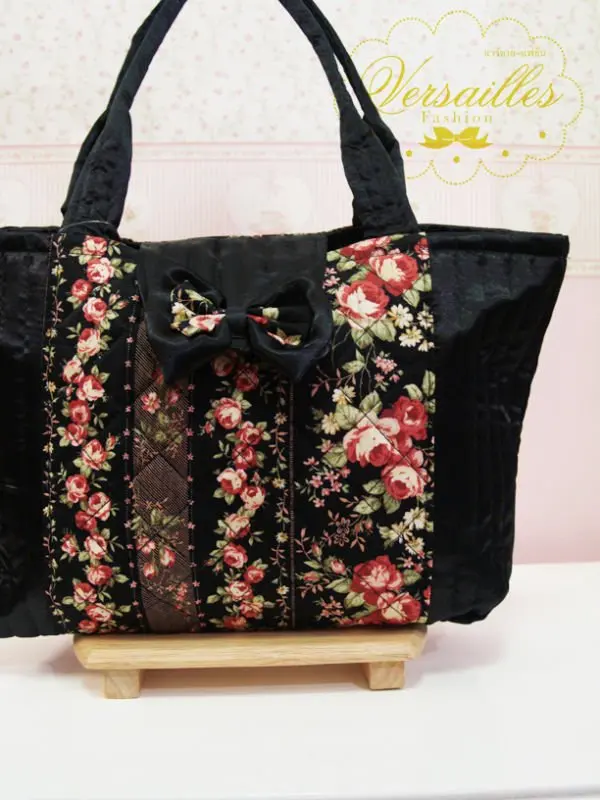 Flor,patrón handbag 100% hecho a mano