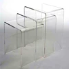 Clear Acrylic U shape Acrylic side table set Transparent 3 pieces acrylic bedside table