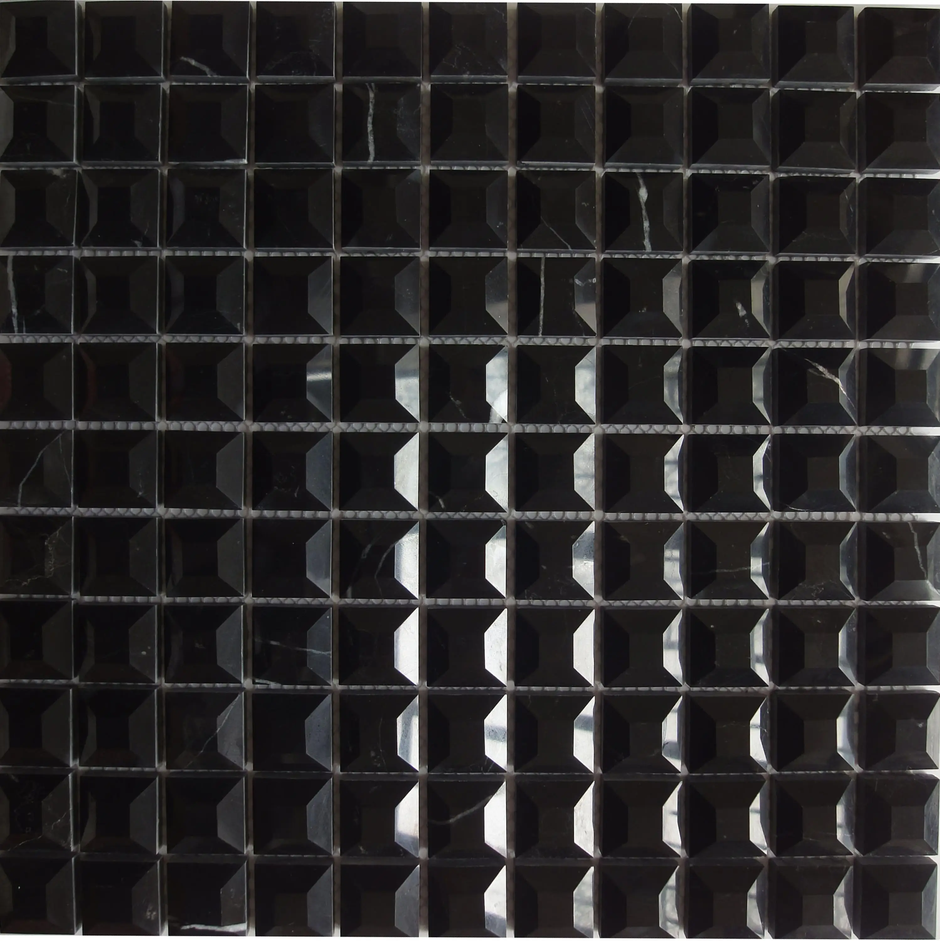 Black Marble Mosaic Tile, Black Mosaic Tiles, Black Stone Wall Tiles (KS20130008)