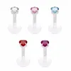 Flexible Plastic Lip piercing Heart Labret