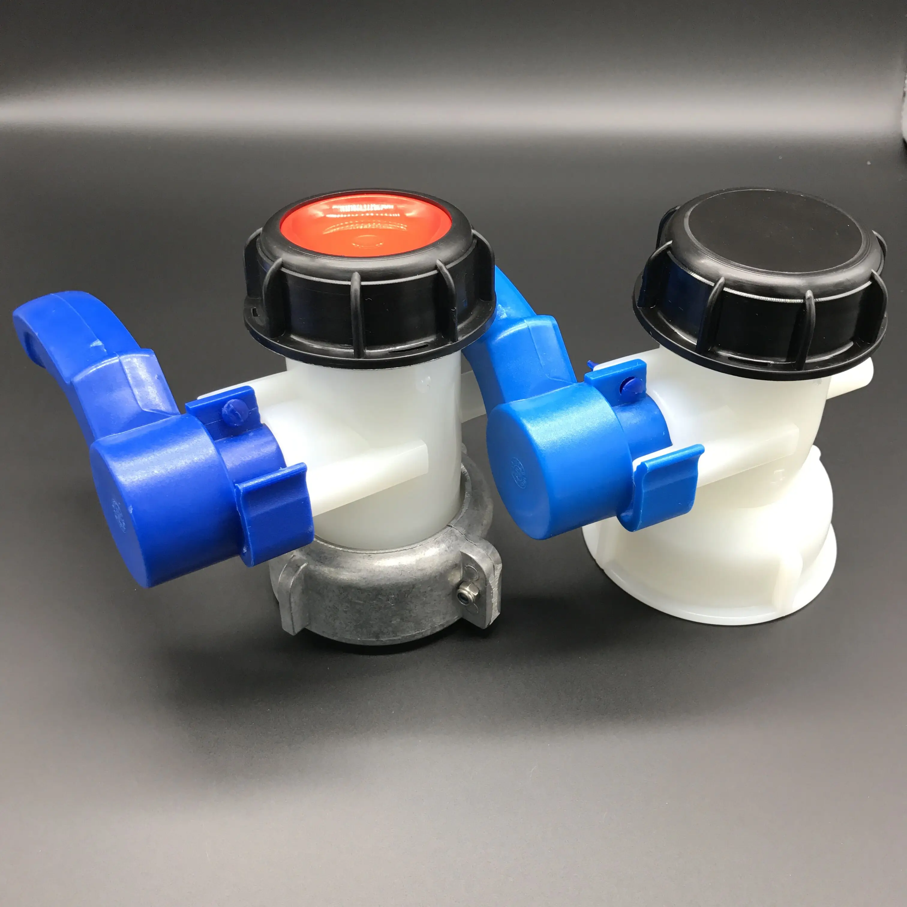 Dn40 Or Dn50 Butterfly Valve For Ibc Tank Ibc Container White Body Blue