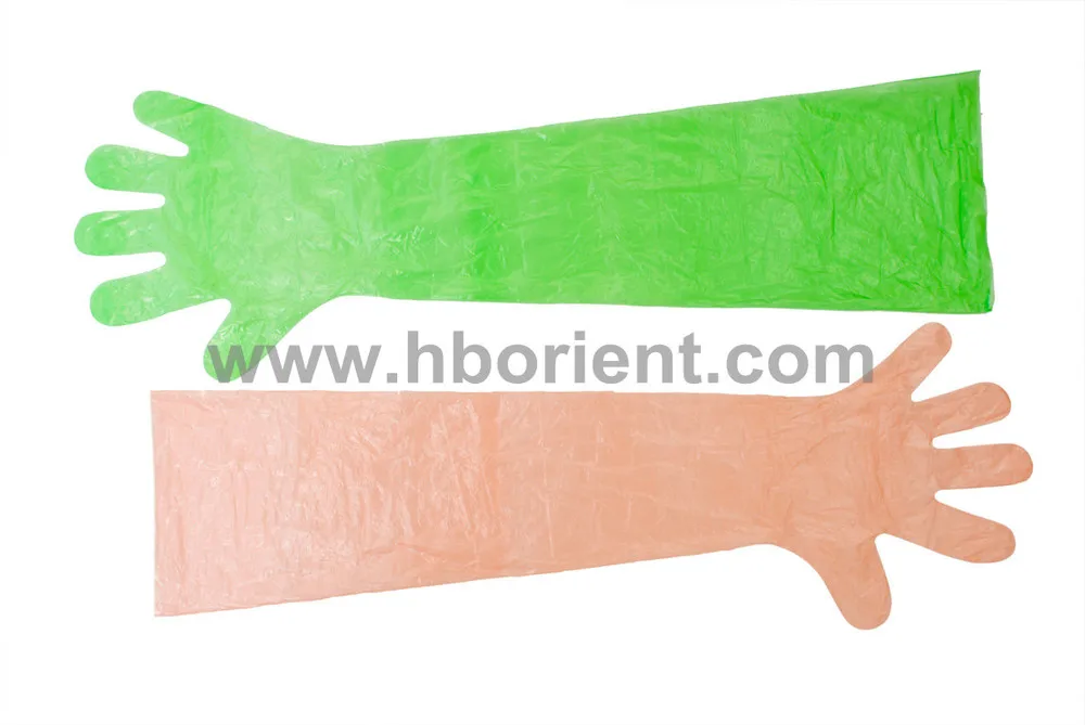 Medical Ldpe Long Arm Cover Gloves Plastic Long Sleeve Cover Gloves