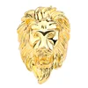 Fashion Jewelry Men's 18K Gold over Stainless Steel Lion Ring