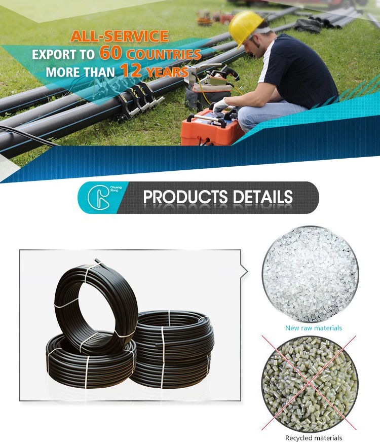 Long Working Pipe Sdr 13.5 Hdpe D30305 Pe 3408 16in Length 12 Meter