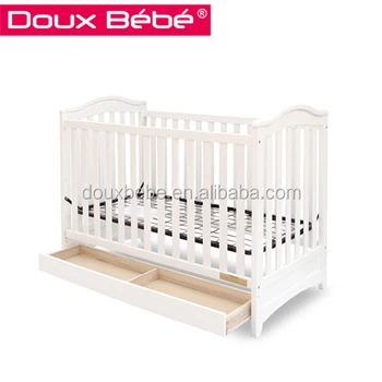 Simple Wooden Cot Designs Adjustable New Model Baby Cot With