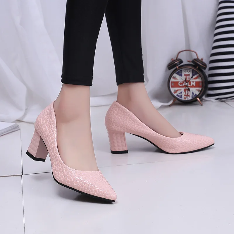 3440 Ladies High Heel Platform Shoes Women Chunk Dress