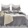 High quality home textile cheap grey color bedding cover set