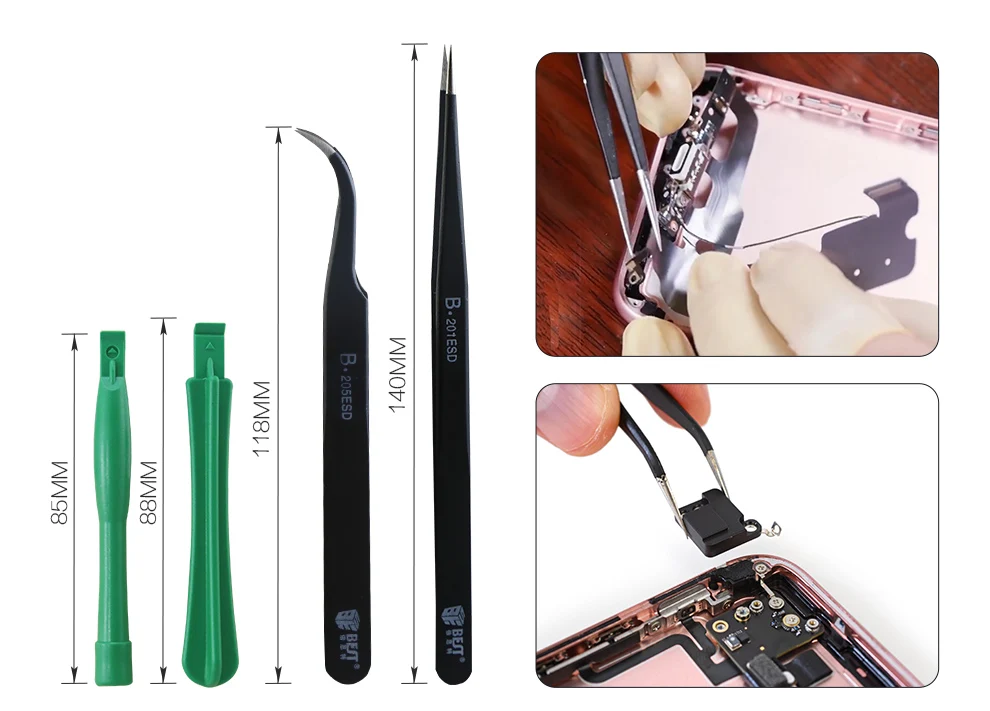 BST-113B 16pcs Multi-function Opening Pry Repair Tool Set Cell Phone Repair Screwdriver Set Electric Soldering Iron Tool Kit Set