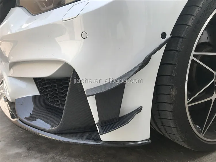 XtremeAmazing Pair Carbon Fiber Front Bumper Side Upper Side Splitter Board Canards for F80 M3 F82 F83 M4