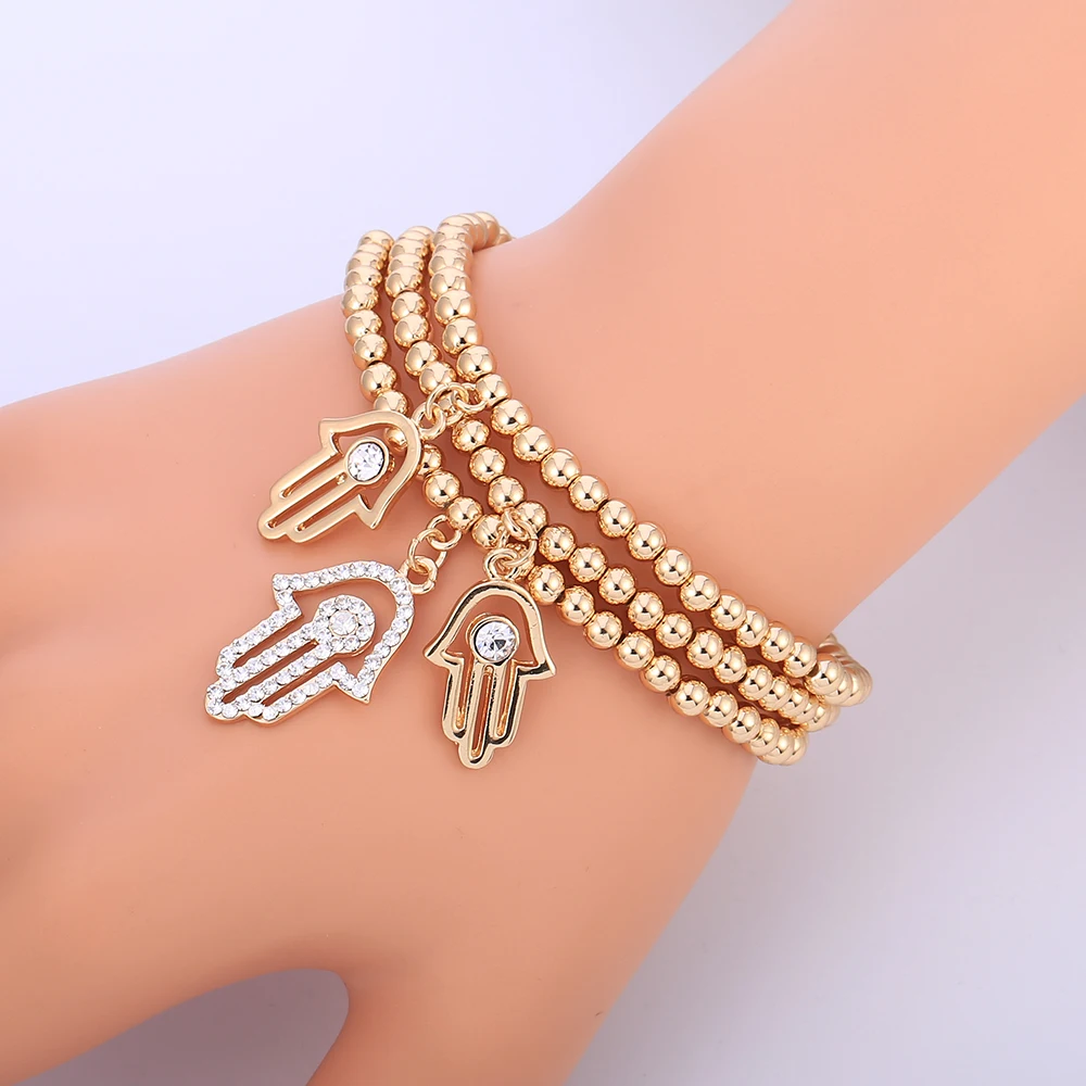 Gold Evil Eye Bracelet Turkish Cz Crystal Small Charm Hand Of Evil Eye Bracelet Turkish Cz Crystal