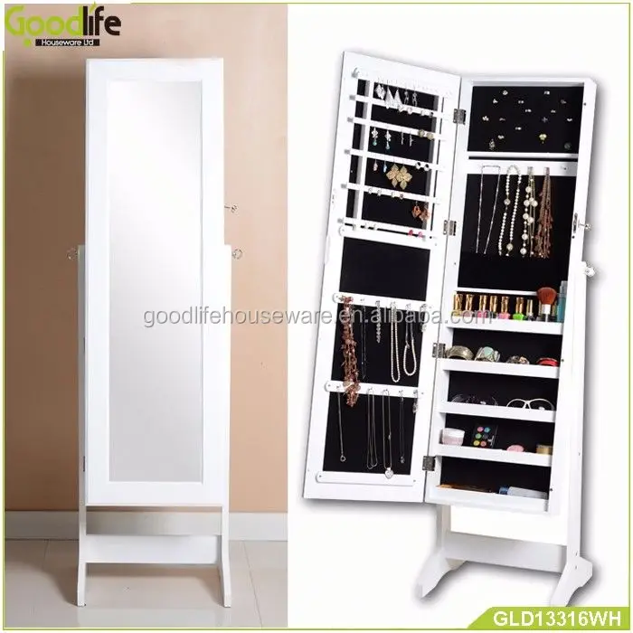 Hot Selling Wooden Mirror Jewelry Cabinet Groupon In Canada Buy