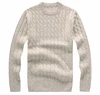 high quality crew neck cable knitting pattern men sweater