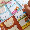 Yiwu market supply wholesale stationery Cute cartoon bear design cheap custom sticky notes students animal shaped sticky notes