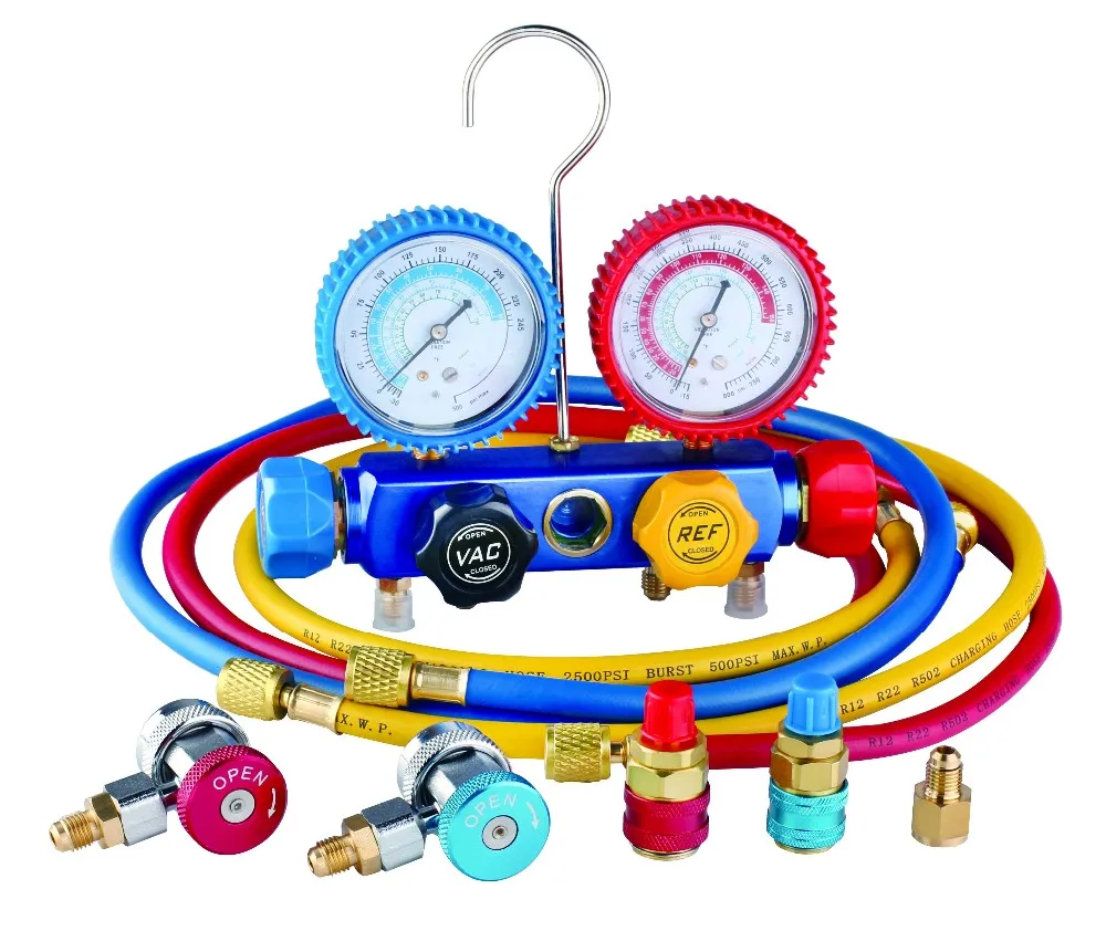 R410a R134a R22 4.8 Cfm Vacuum Pump Hvac A/c Refrigerant 4valve