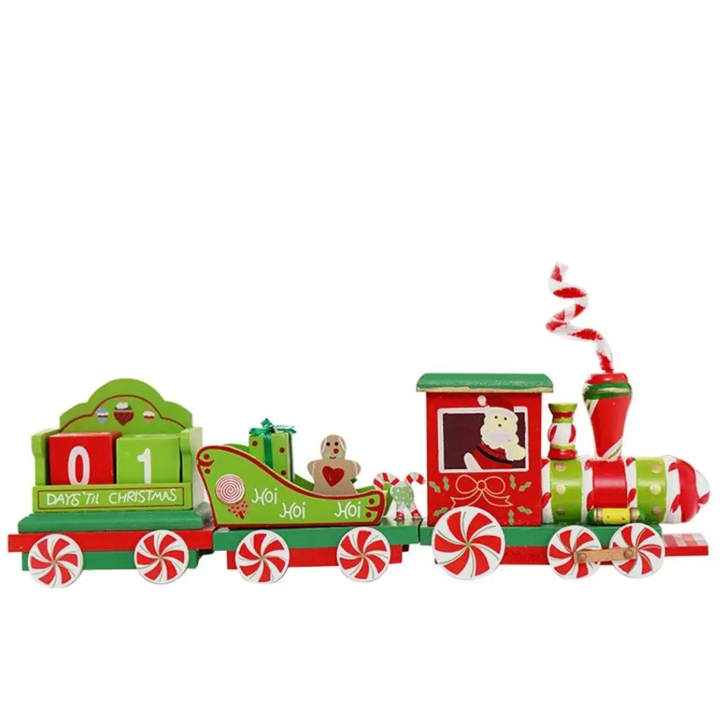 wooden christmas train