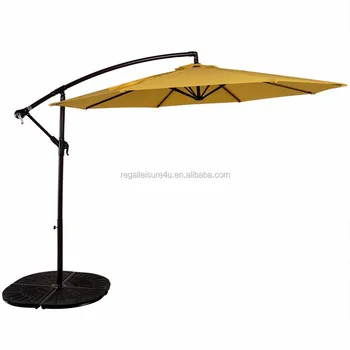 Adjustable Offset Alu Steel Garden Banana Parasol Hanging Patio Umbrella With Cross Base Solar Led Lights Buy Garden Banana Parasol Solar Led Lights Hanging Patio Umbrella Product On Alibaba Com