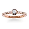 Boutique simple rose gold ladies cz silver jewelry