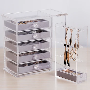 Clear Cosmetic Display Custom Makeup Drawer Organiser Box Beauty