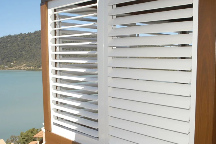 outdoor aluminum louvers exterior plantation shutters window supplier metal security shutters for windows