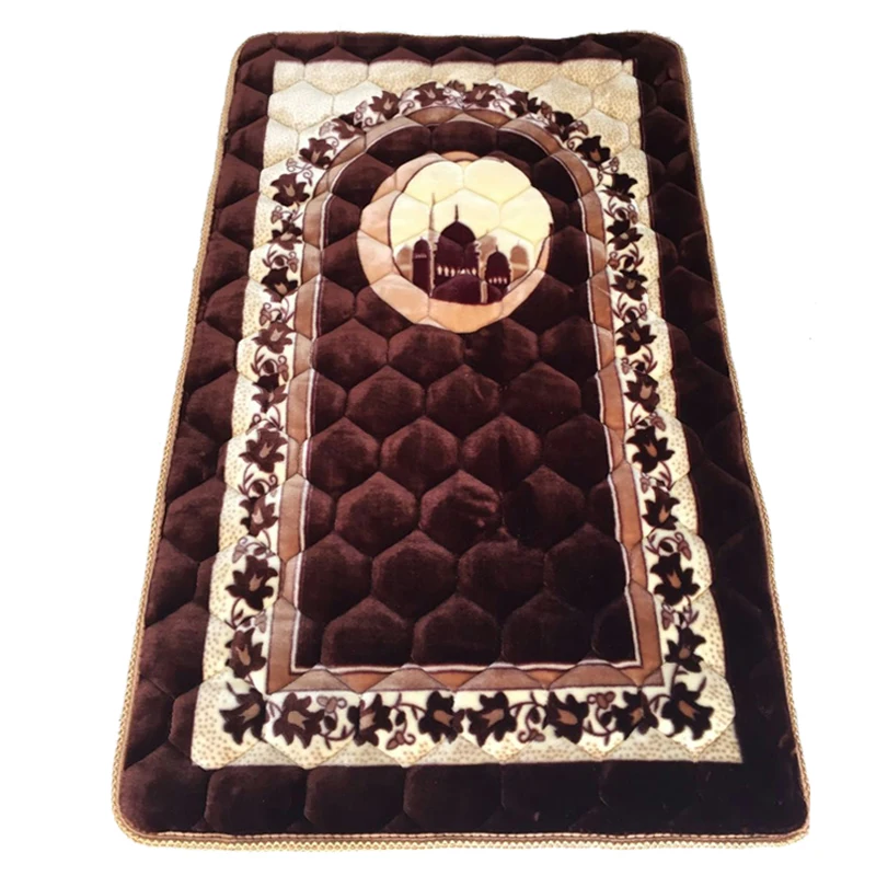 wholesale mosque soft thick quilted prayer rug muslim