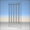 18 eyewear display frame aluminum rod fixture with storage frosted acrylic panel stand in eyewear pop store