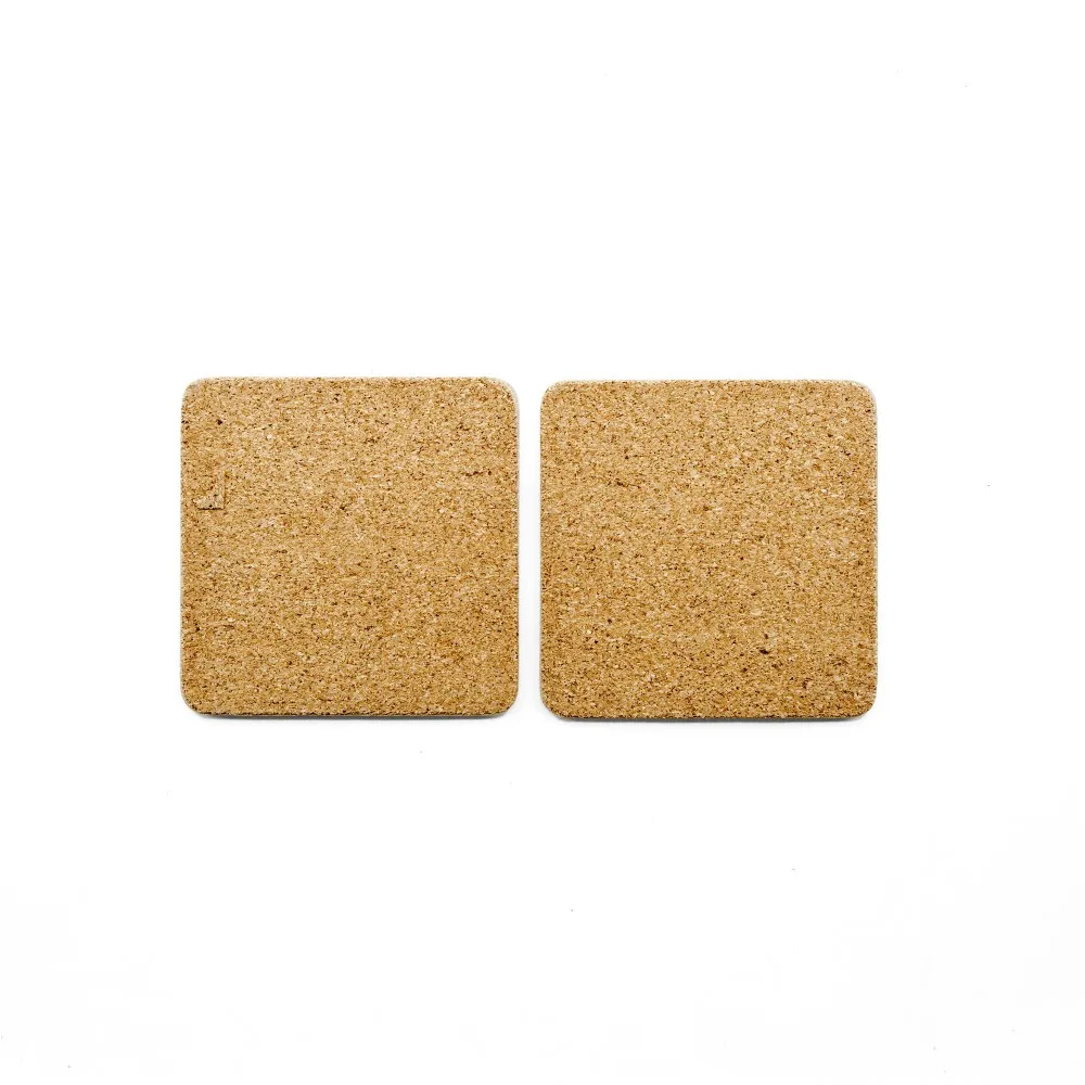 Wholesale 8pcs Custom Round Hardboard Mdf Natural Recycled Cork Backed Printing Placemat Coaster