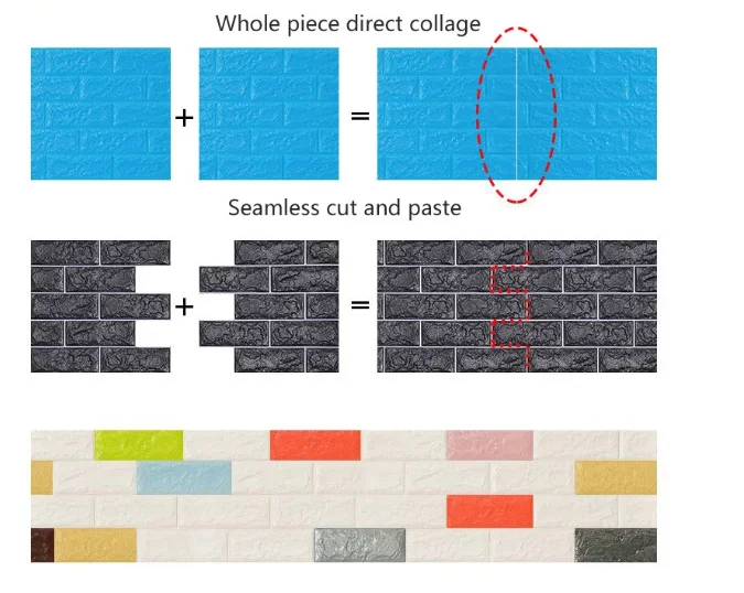 Self Adhesive Wall Paper Rolls Stone Wallpaper Cheap Pvc 3d Brick Wallpaper